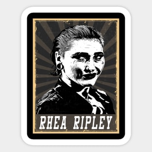 80s Style Rhea Ripley Sticker